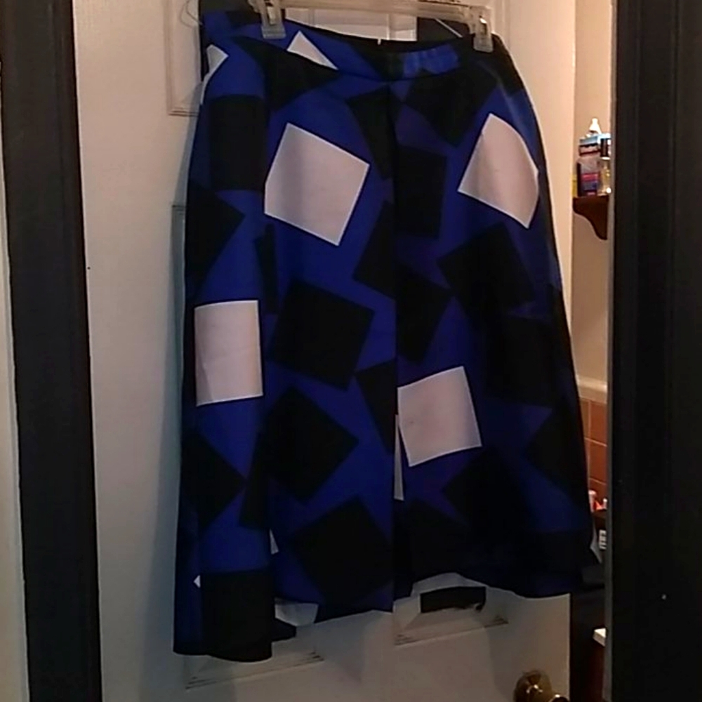 Front center one Pleated multi colored skirt